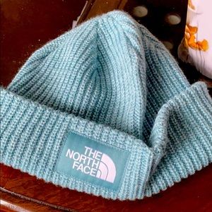 North face light blue hat